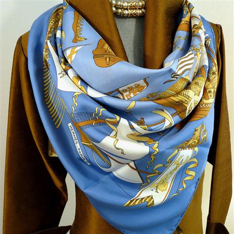 blue hermes scarves|used Hermes scarves for sale.